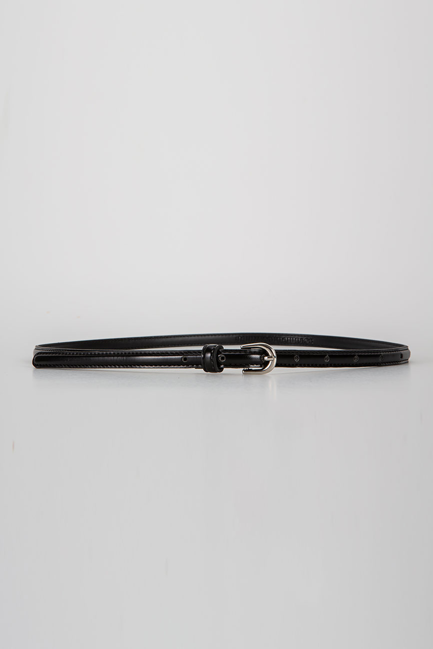 [1차] 10mm Volume Eco Leather Belt (Silver)